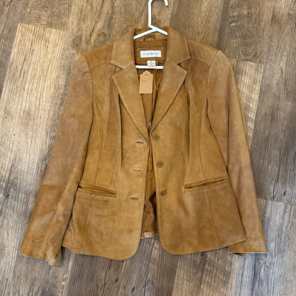 Vintage Brown Suede Blazer